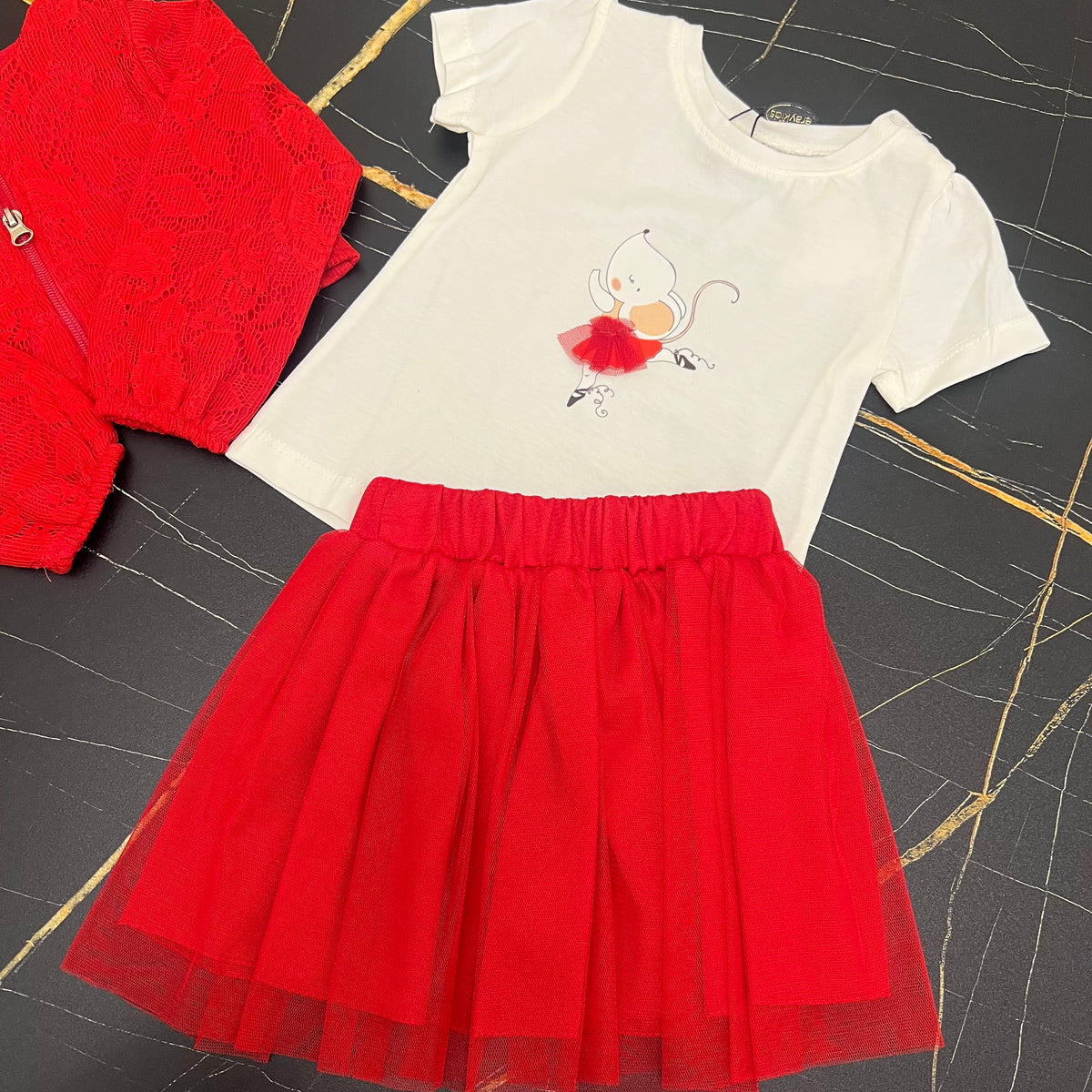 Skirt Red Set
