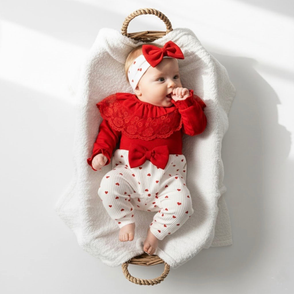 Dentelle Red Overall