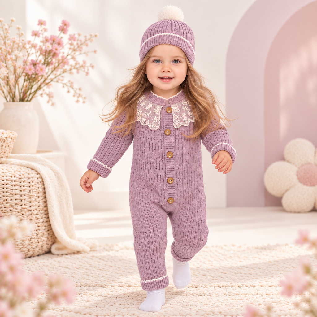 Lavender Fleece Overall