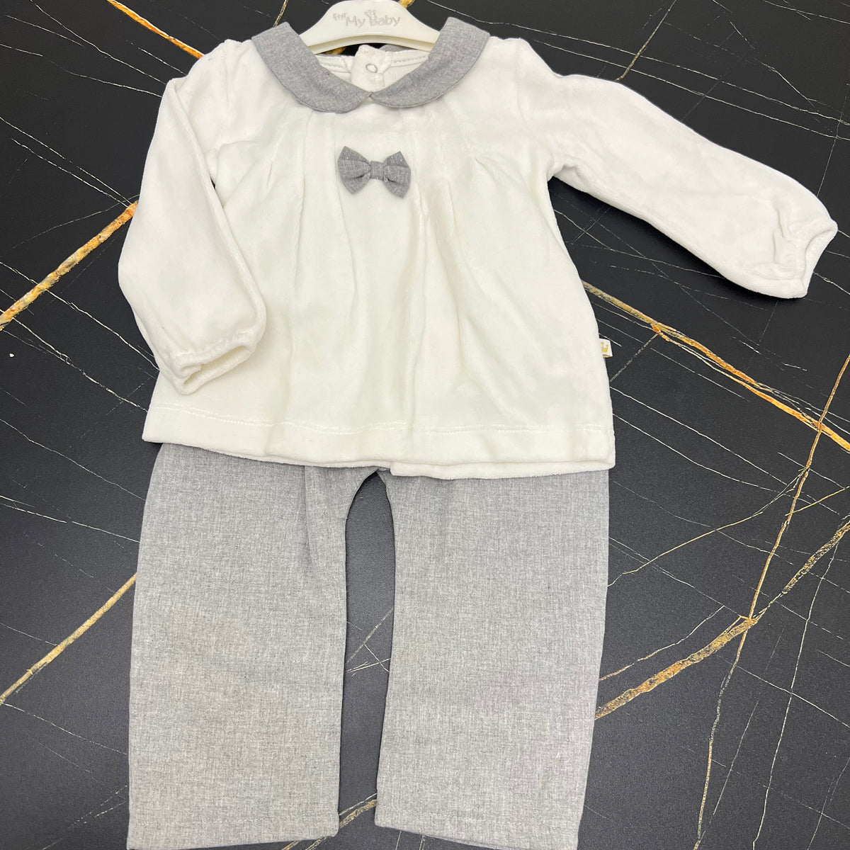 Velvet white set