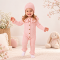 Baby pink Fleece Overall
