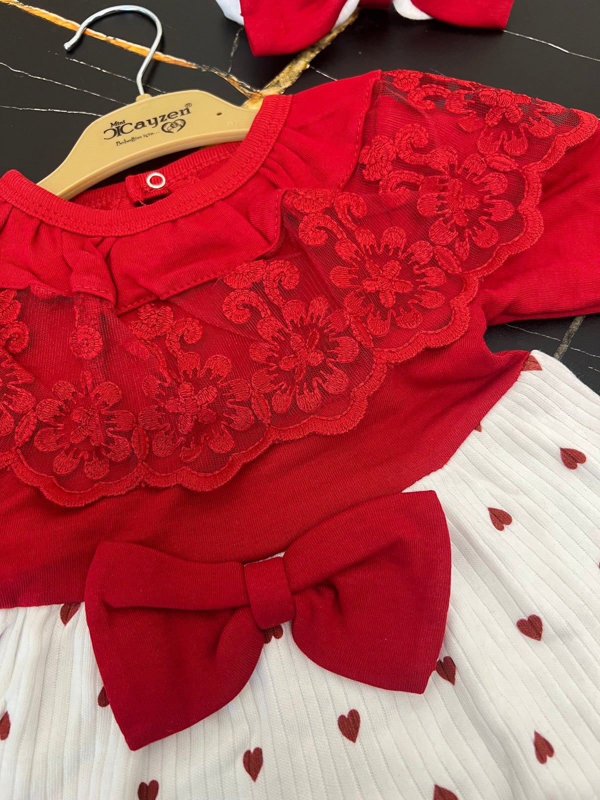 Dentelle Red Overall