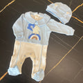 Blue rainbow overall