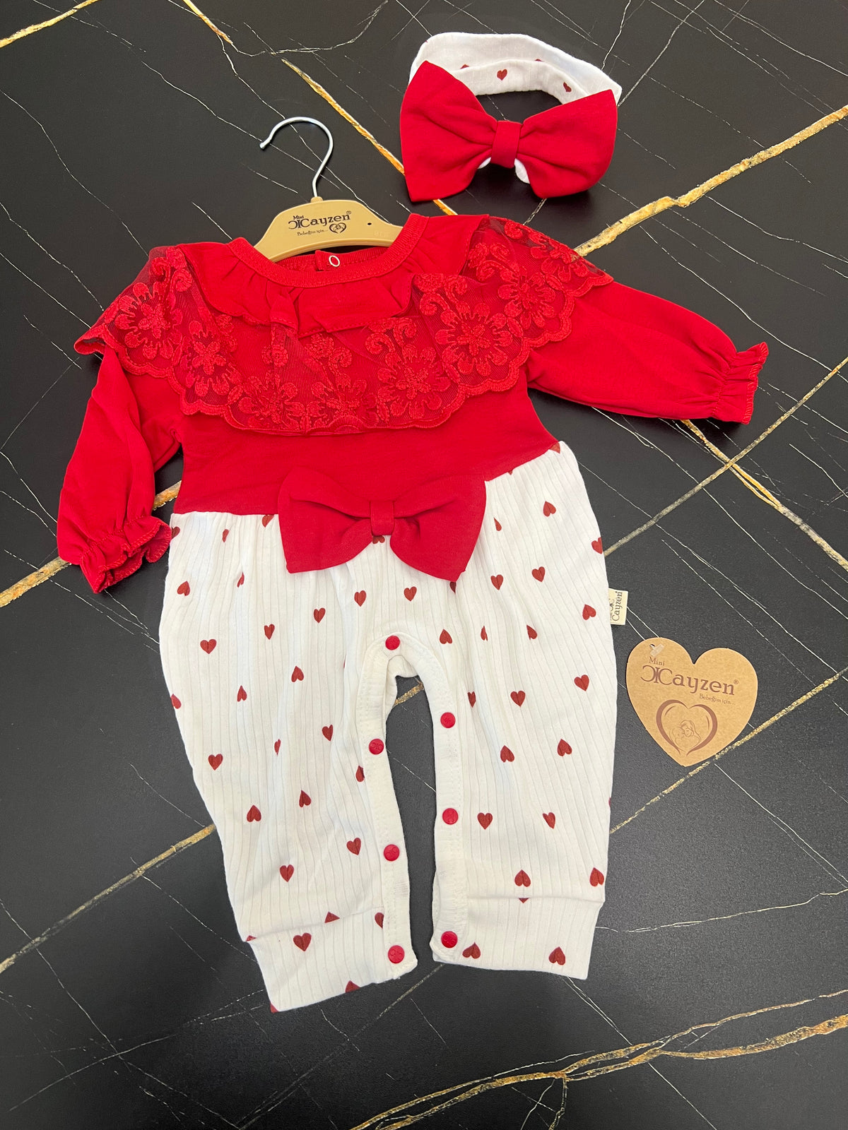 Dentelle Red Overall