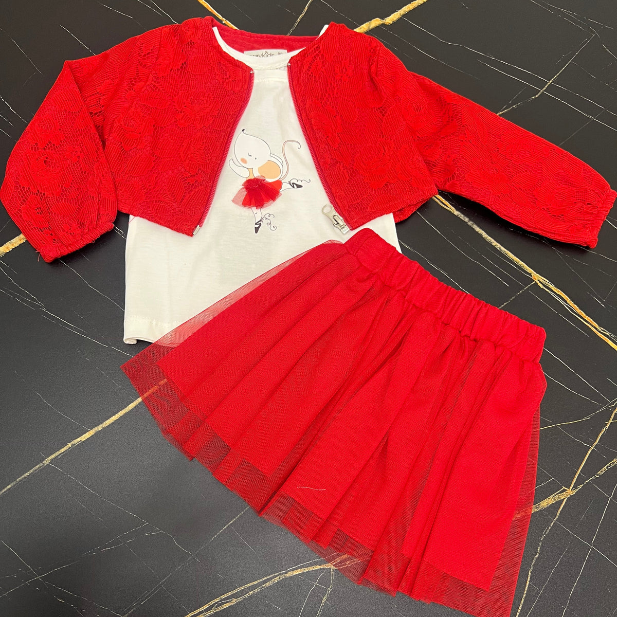 Skirt Red Set