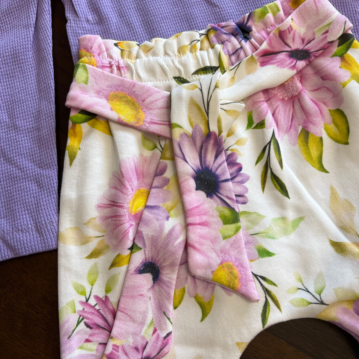 Purple Flower Baby Set