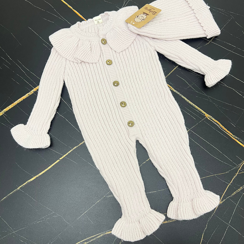Baby pink Fleece Overall