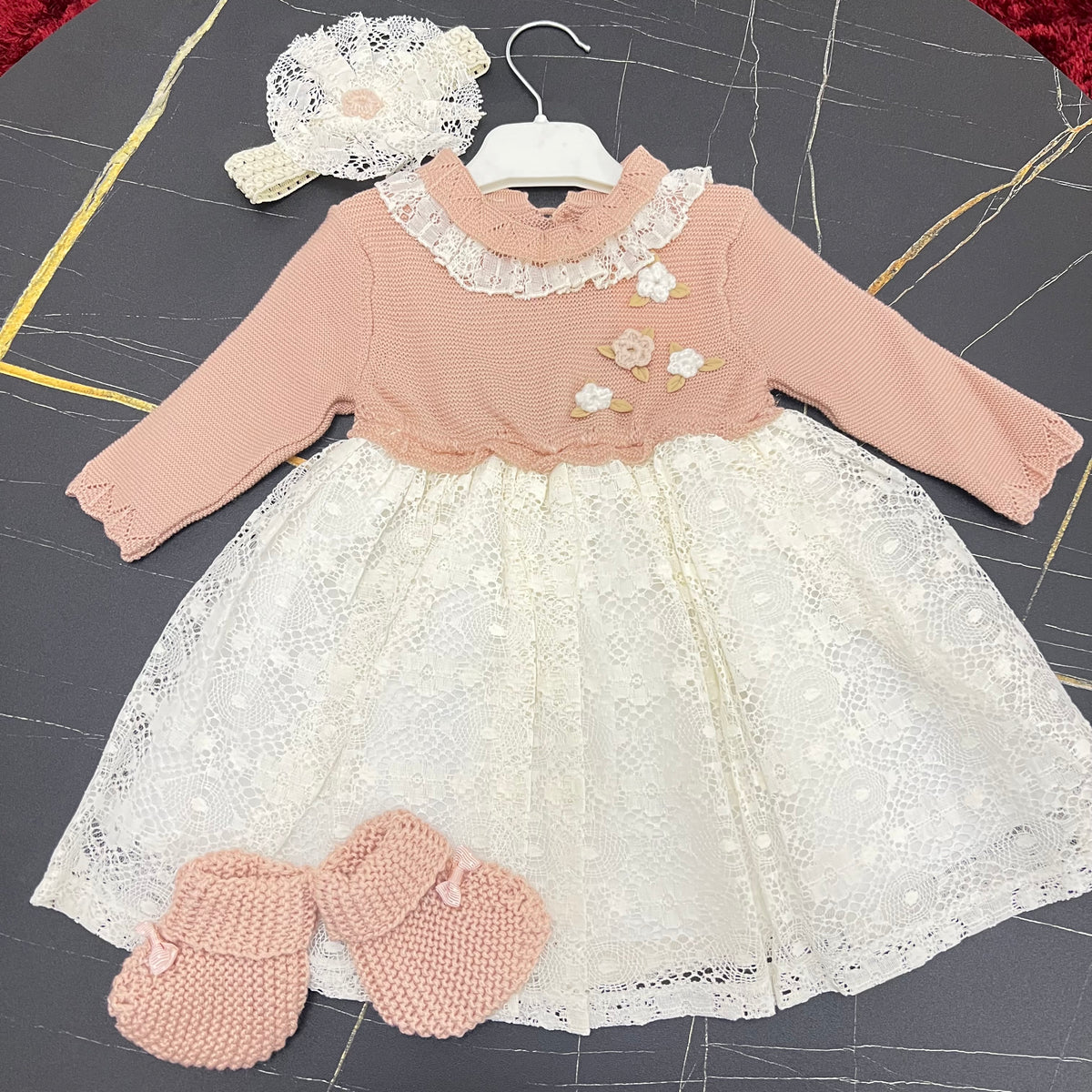 Fleece dress with shoes